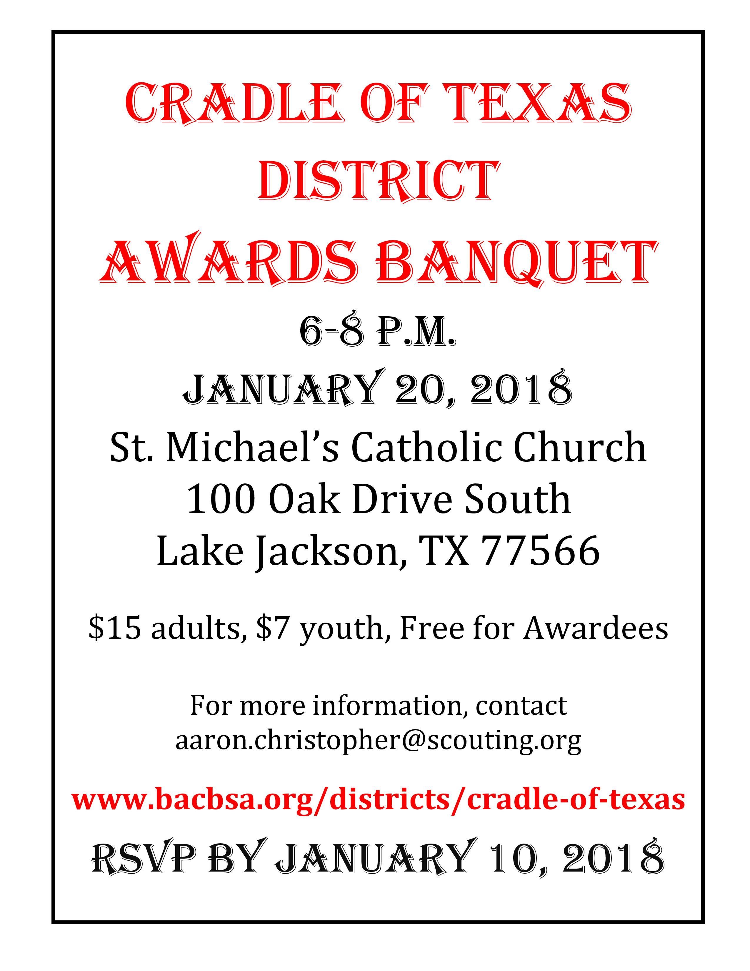 Cradle of Texas Banquet