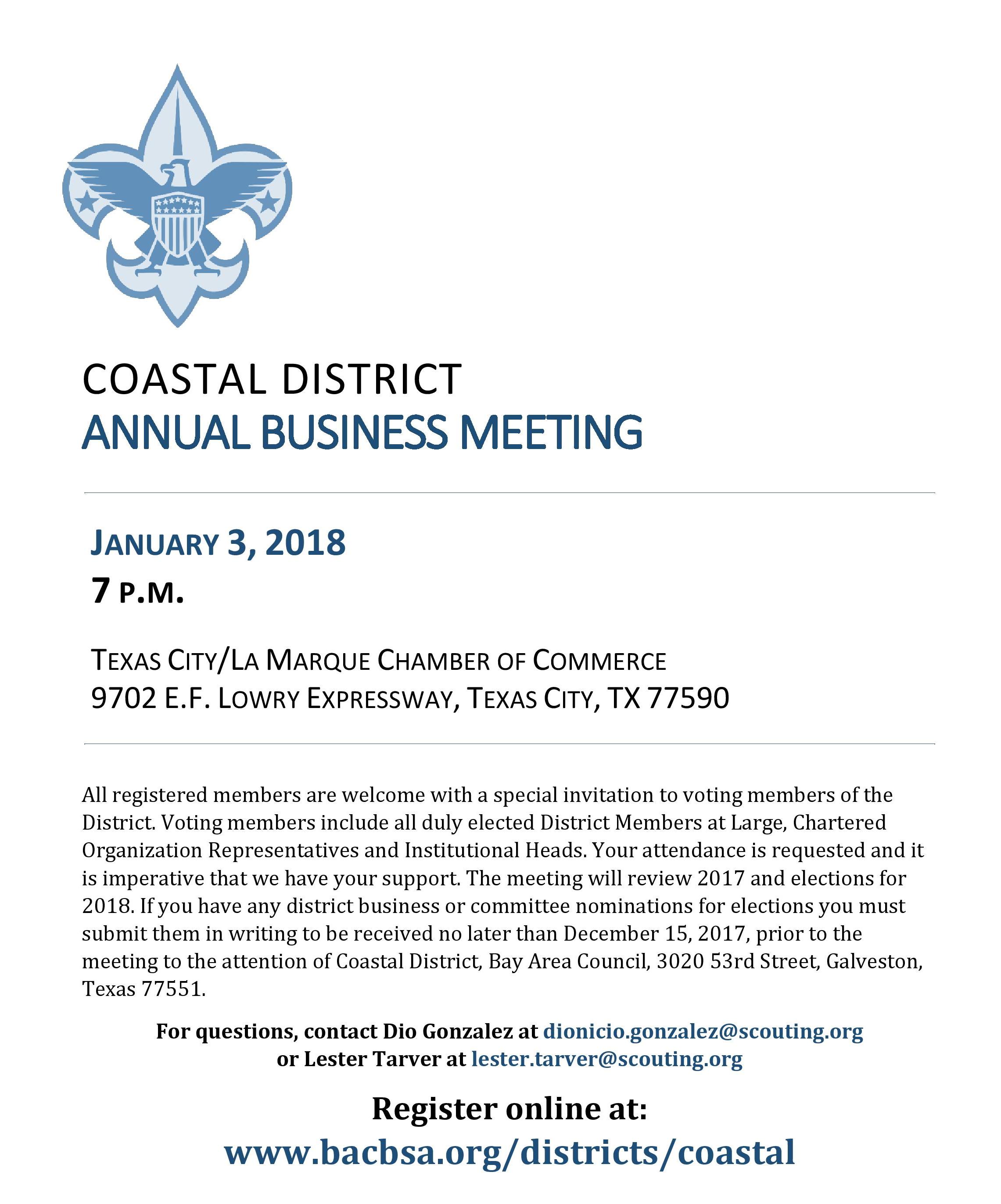 Coastal Annual Business Meeting