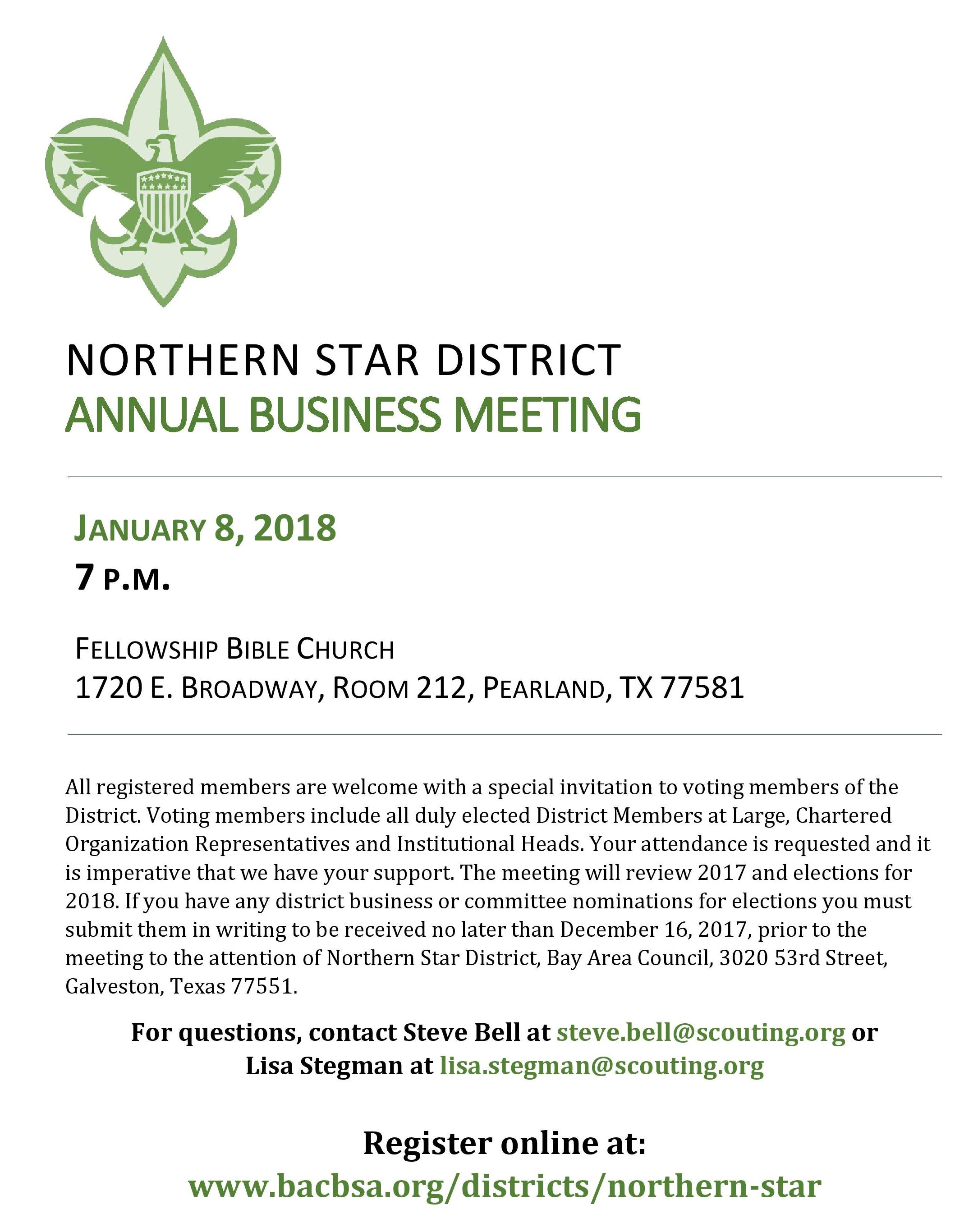 Northern Star Annual Business Meeting